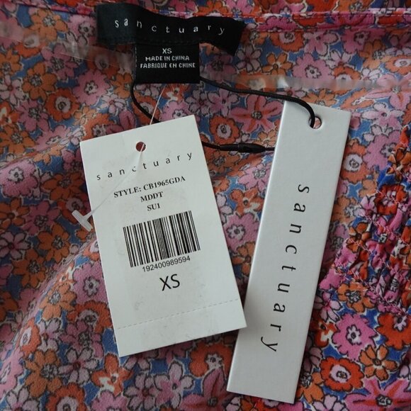 Sanctuary Floral Skirt & Top Set Outfit Women's Size XS Pink TWO Pieces Flowy - Picture 8 of 12